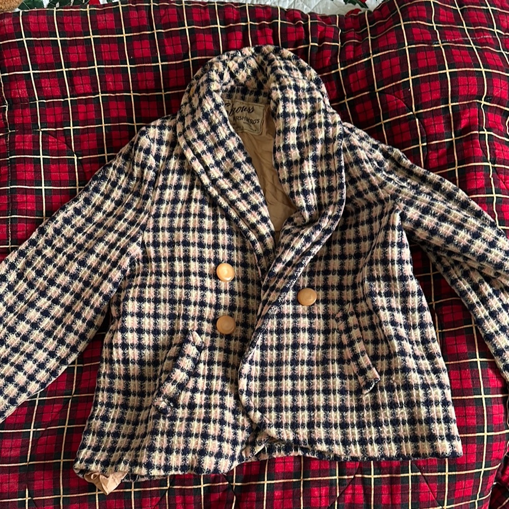 Women's Plaid Double-Breasted Jacket